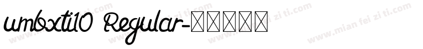 umbxti10 Regular字体转换